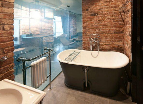 Дизайн ванной в стиле лофт