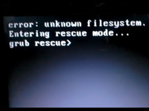Booting from hard disk error, entering rescue mode