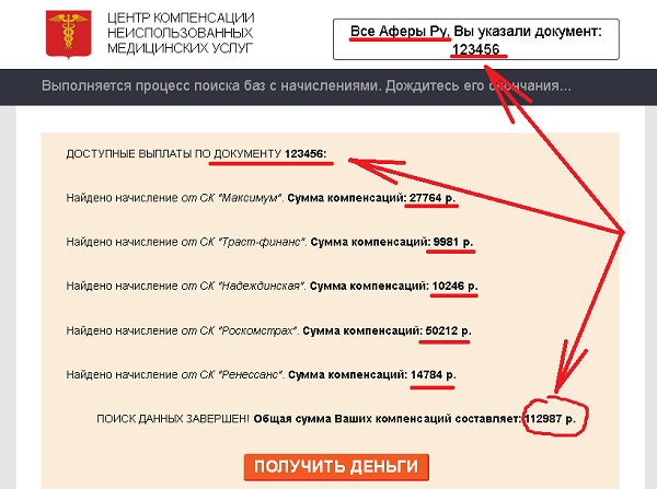 Центр компенсации неиспользованных медицинских услуг — что это (развод)