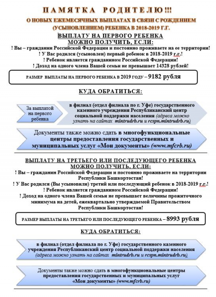 Детские пособия в адыгее и майкопе в 2019 году через соцзащиту и мфц