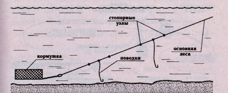 Донная снасть для ловли карася