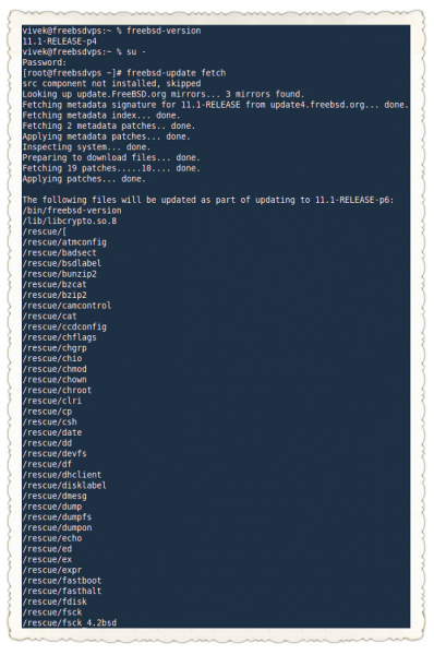 Freebsd 10 обновление системы с помощью freebsd-update