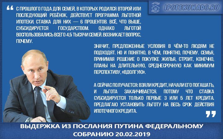 Ипотека с 2019 года под 6 процентов (указ путина): последние новости