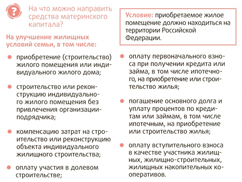Как использовать материнский капитал в 2019 году: на что можно потратить средства по сертификату