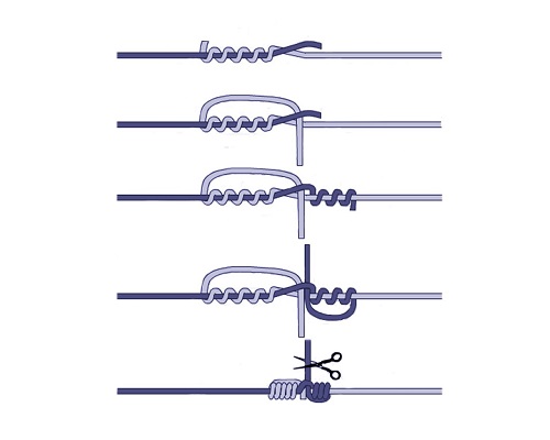 Как правильно привязать леску к удочке