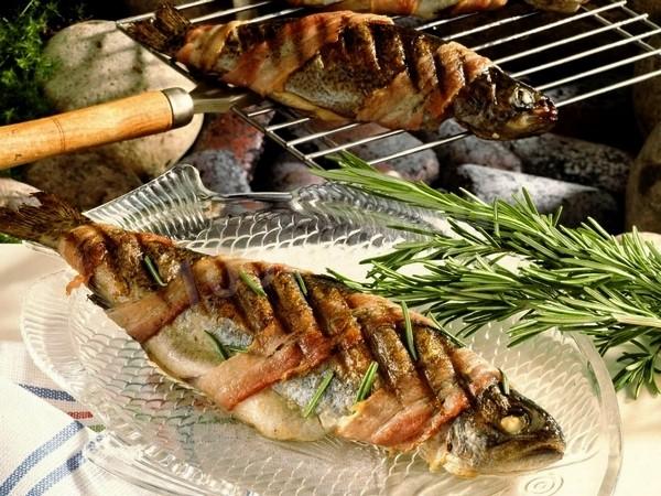 Как приготовить форель на гриле