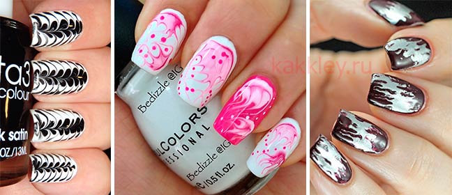 Как сделать узоры на ногтях иголкой гель-лаком при помощи сухой и мокрой техники рисования