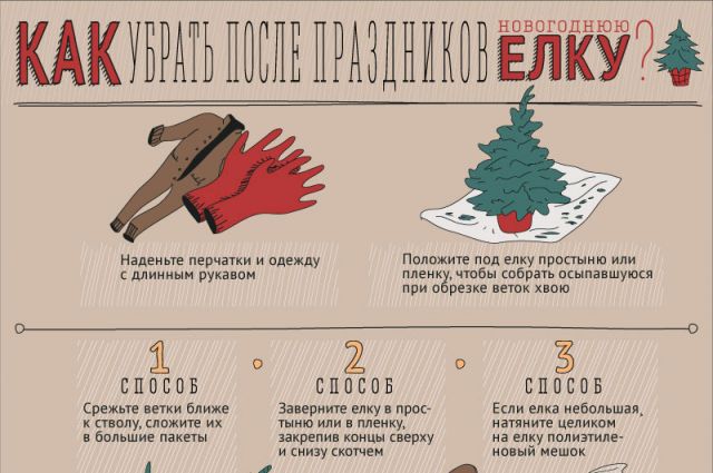 Как убрать елку после праздников