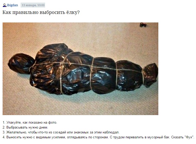 Как убрать елку после праздников