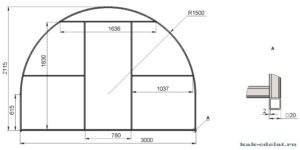 Каркас для теплицы: из пленки, из профильной трубы, конструкция, материал, чертеж, как выбрать, своими руками, покрытие