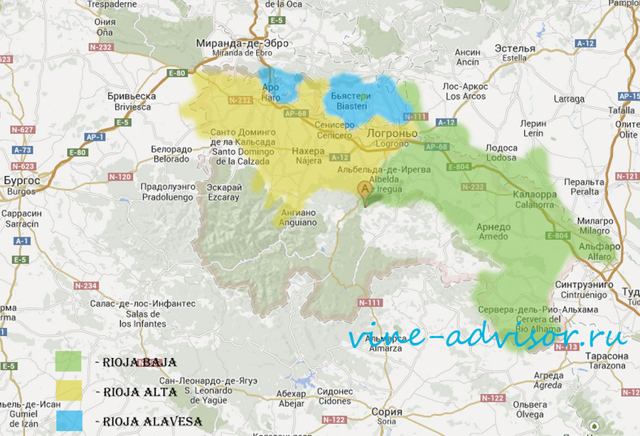 Классификация испанских вин Rioja (Риоха) и известные марки