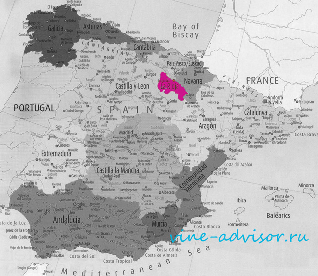 Классификация испанских вин Rioja (Риоха) и известные марки