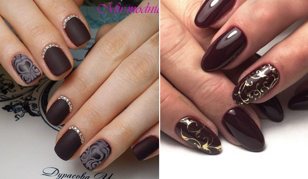 Коричневый маникюр: дизайн ногтей в бежевых тонах и сочетание оттенков