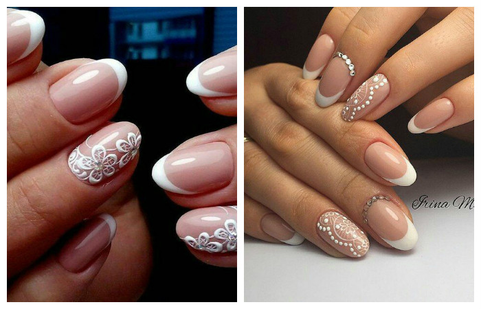 Кружева во французском маникюре