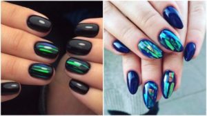 Маникюр битое стекло: 25 вариантов на фото