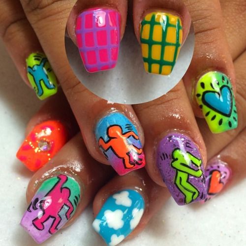 Маникюр мозаика – стильная геометрия