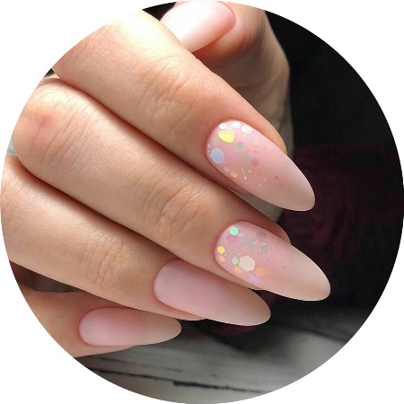 Маникюр на миндалевидные ногти 2018: варианты дизайна