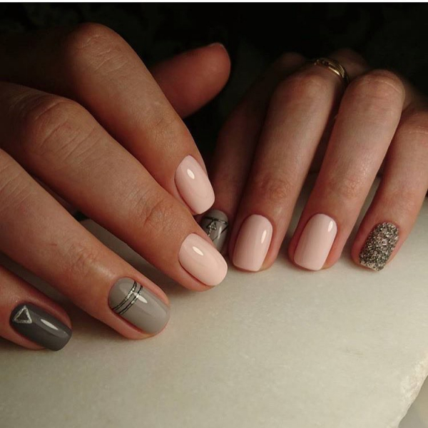 Маникюр на прямоугольные ногти: дизайн на фото