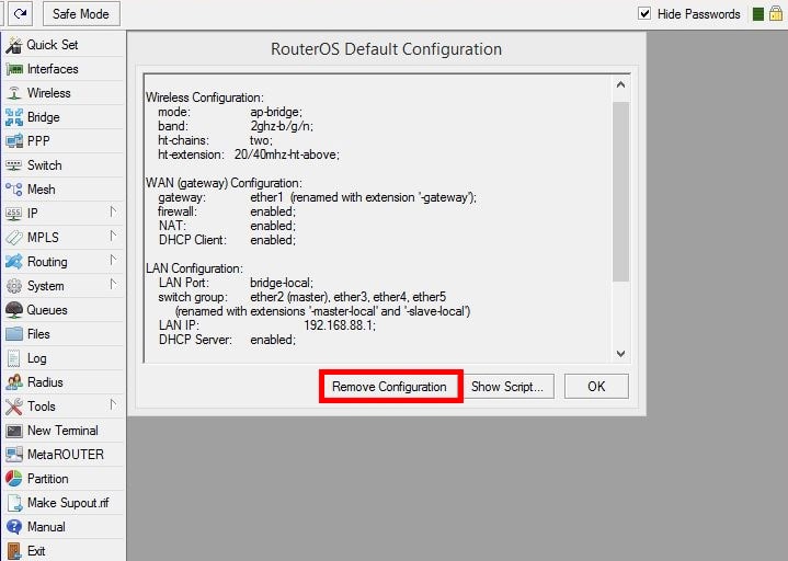 Mikrotik настройка простого firewall
