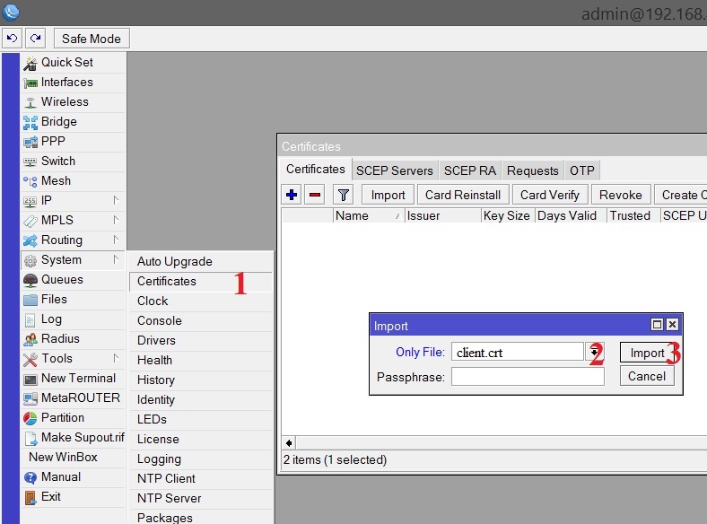 Настройка openvpn client на mikrotik с заменой шлюза