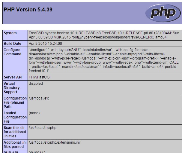 Настройка web сервера на freebsd 10
