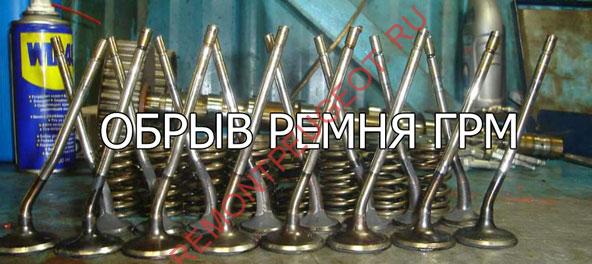 Обрыв ремня грм