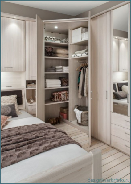 Обустройство угловой спальни своими руками, фото подборка