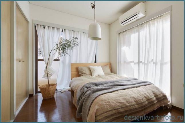 Прямоугольная спальня, фото подборка