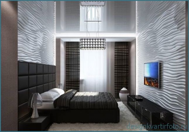 Прямоугольная спальня, фото подборка