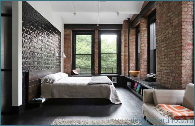 Прямоугольная спальня, фото подборка