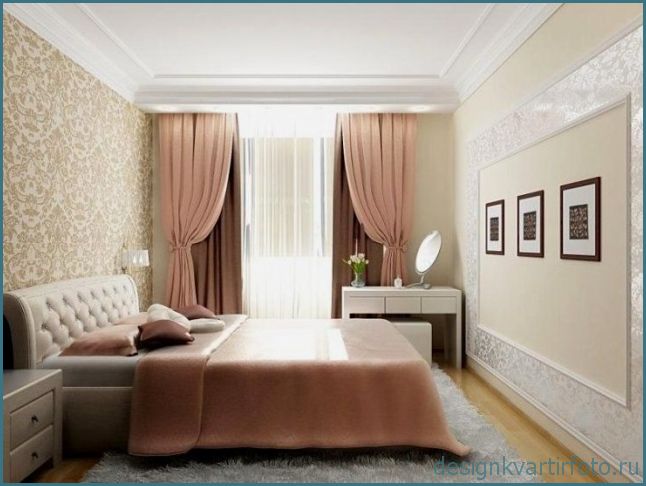 Прямоугольная спальня, фото подборка