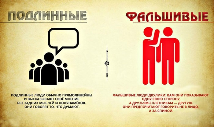 Различия между искренними и фальшивыми людьми