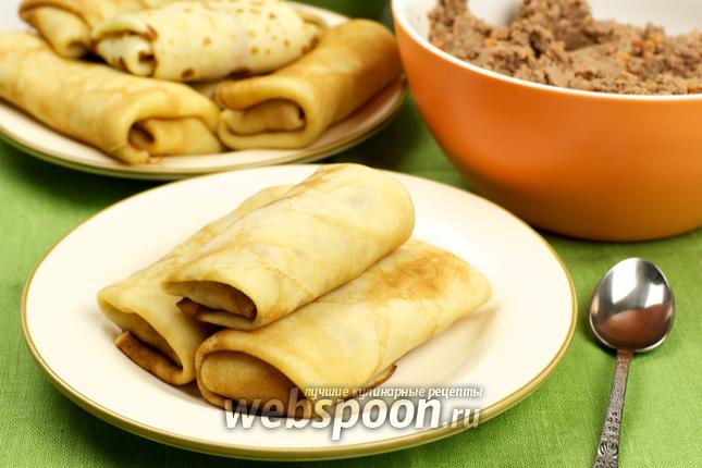 Рецепт блинов из говяжьей печени: свиная начинка, фото и видео