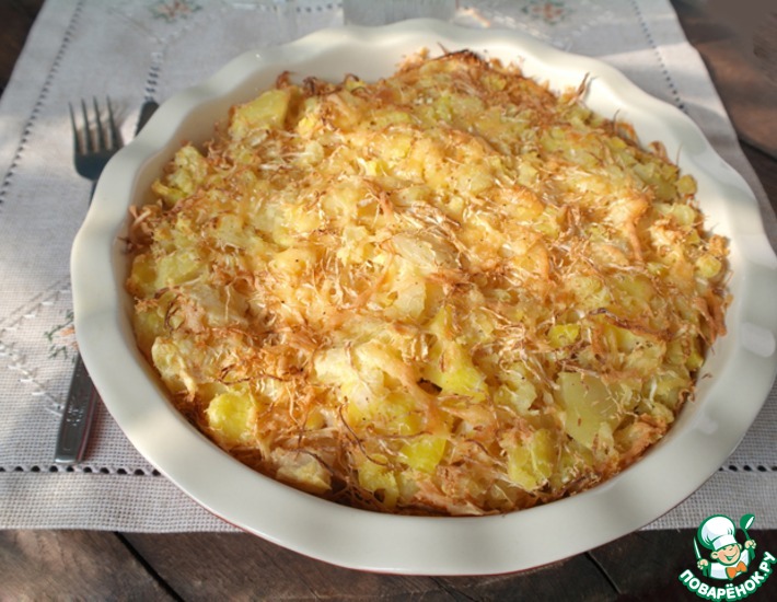 Рыбная запеканка с картофелем