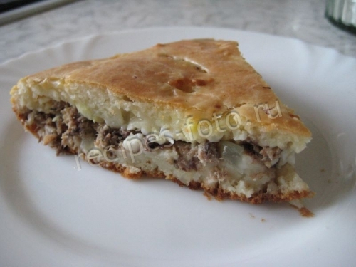Рыбный пирог из жидкого теста
