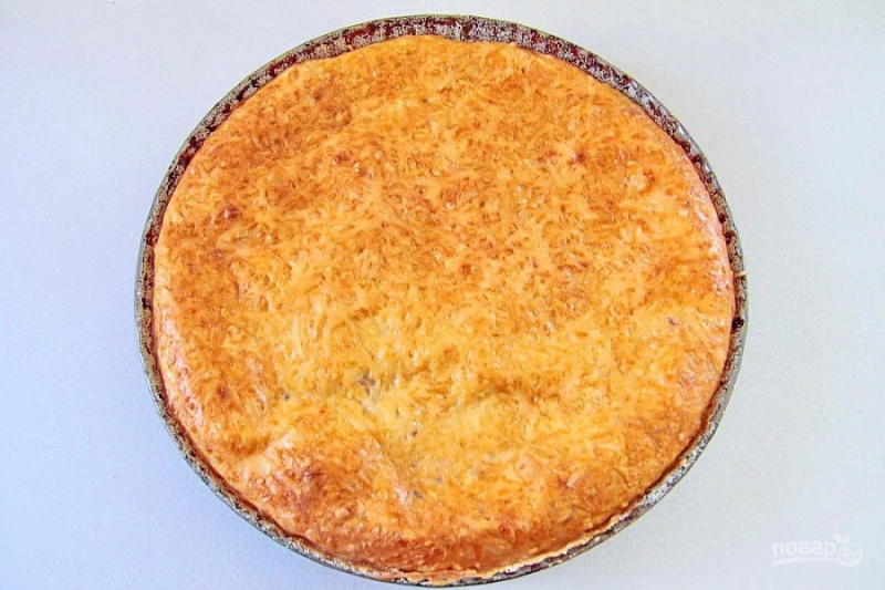 Рыбный пирог из жидкого теста