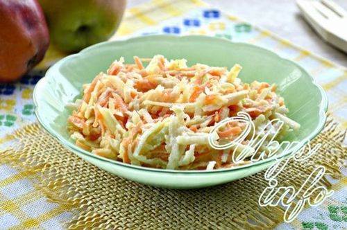 Салат из свежей капусты и свежей моркови: рецепты с яблоком, перцем, огурцом, с уксусом, майонезом, сметаной, пищевая ценность, противопоказания