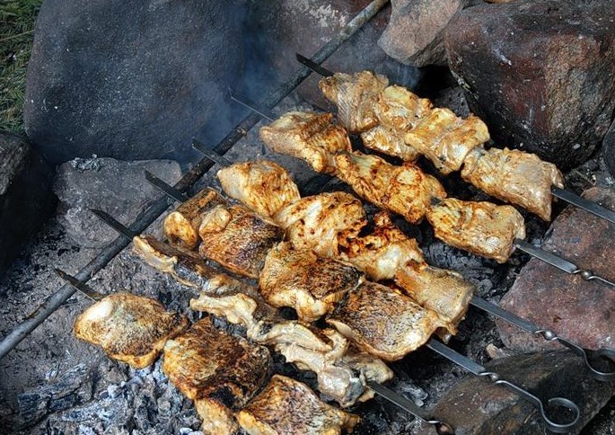 Шашлык из щуки