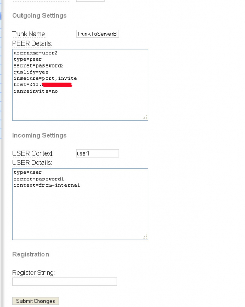 Соединить 2 asterisk сервера между собой