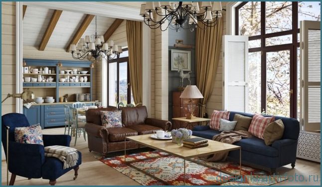Стиль кантри в интерьере, фото подборка