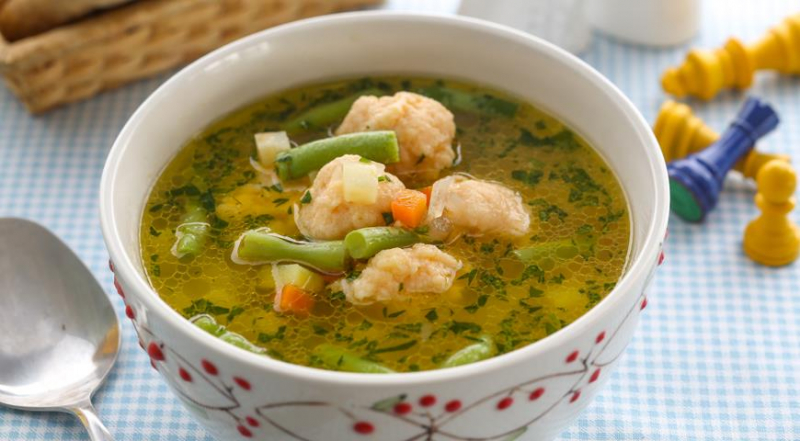 Суп с рыбными фрикадельками