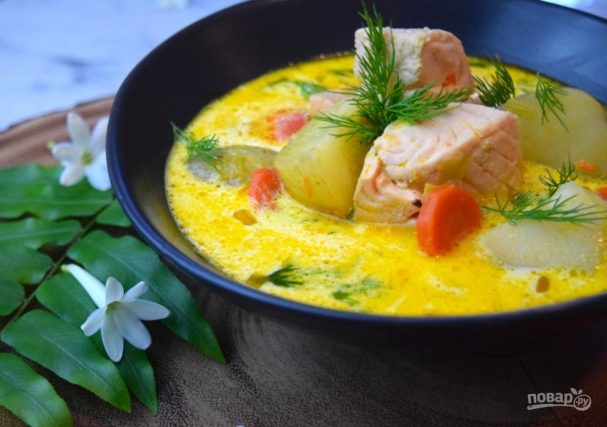 Уха из красной рыбы