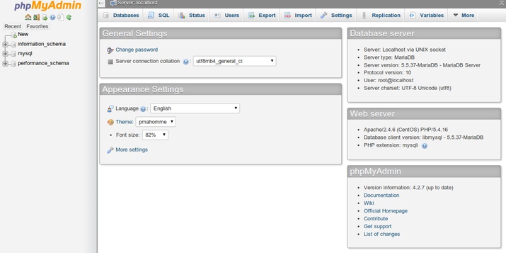 Установка phpmyadmin на centos 7
