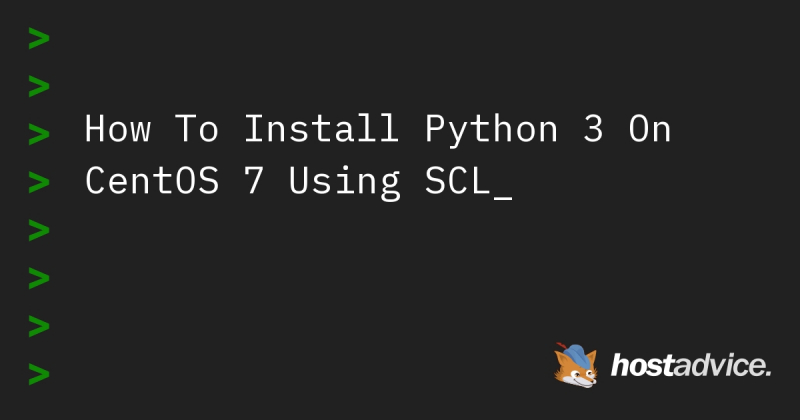 Установка python 3 на centos 7