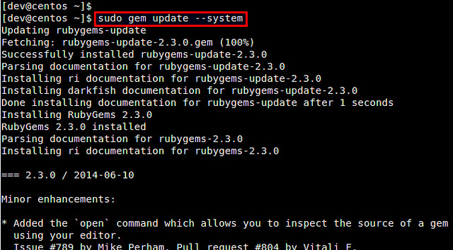 Установка ruby на centos 7