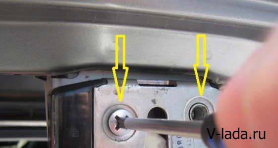 Установка замка багажника калины