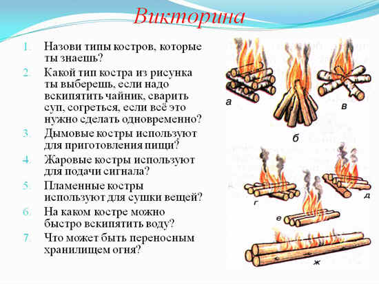 Виды костров: их предназначение и способ разведения