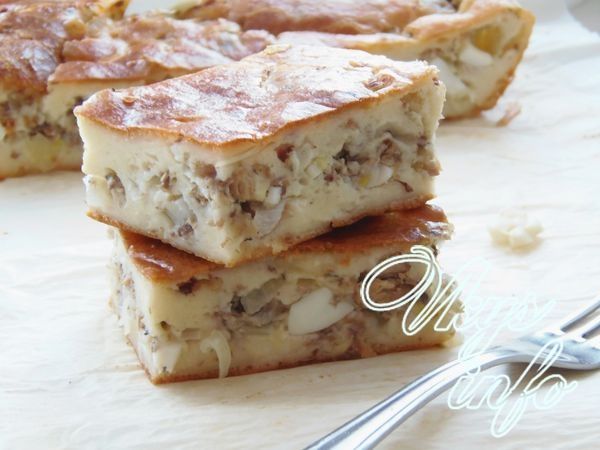 Заливной пирог с рыбными консервами