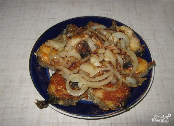 Жареный минтай